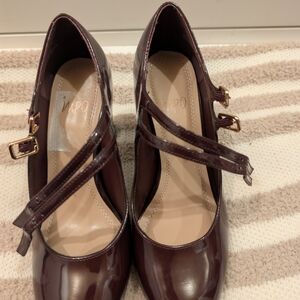 Impo Women's Deep Burgundy Double Strap Heels